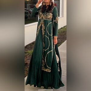 HEER Green Formal Lehnga (3 Pieces)